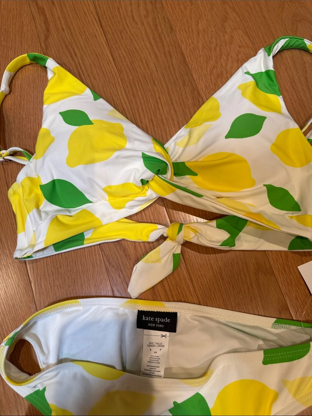 NWT Kate Spade Lemon Bikini Swimsuit